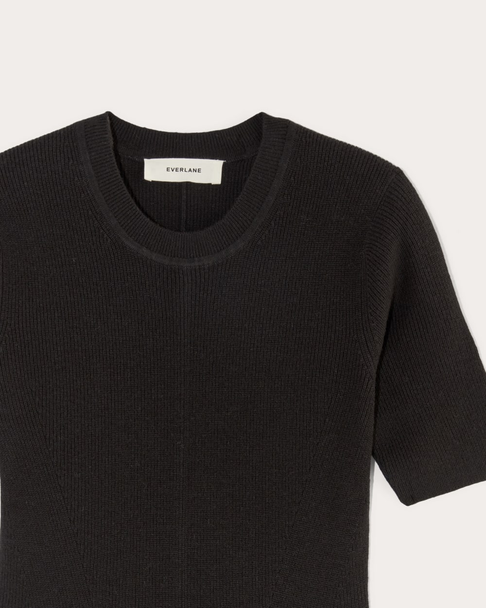 The Ribbed Sweater Dress | Black