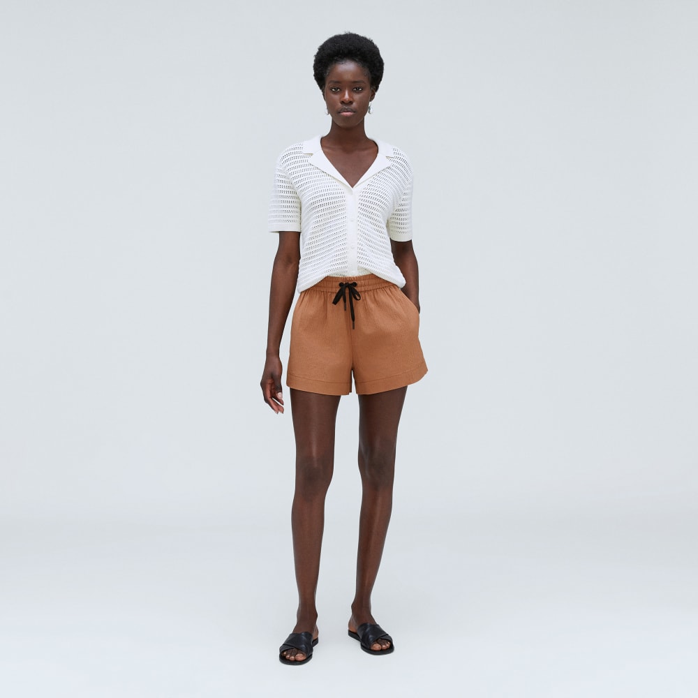 The Seersucker Boxer Short | Tawny Brown