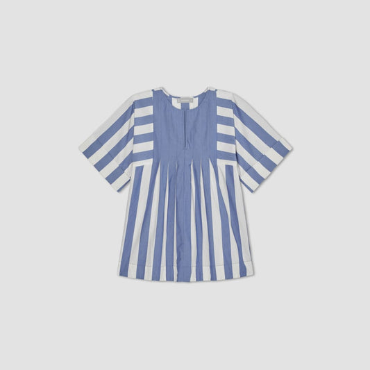 The Poplin Tunic | Mazarine Blue / Bone