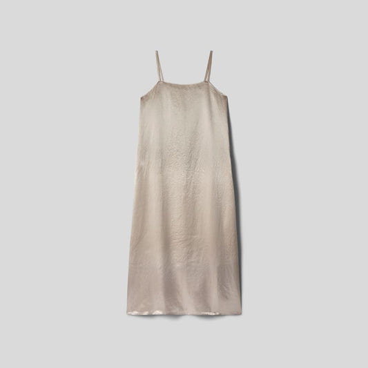 The Satin Square-Neck Slip Dress | Cream