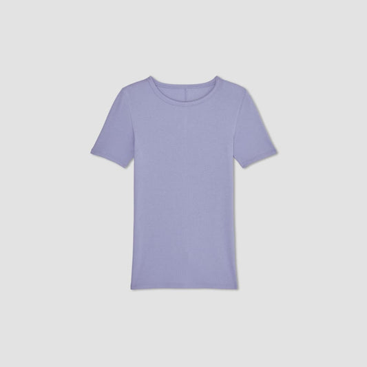 The Pima Micro-Rib Crew Tee | Cornflower Blue