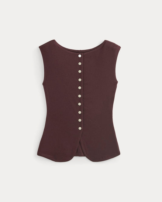 Sleeveless Button-Up in Butterluxe | Deep Plum