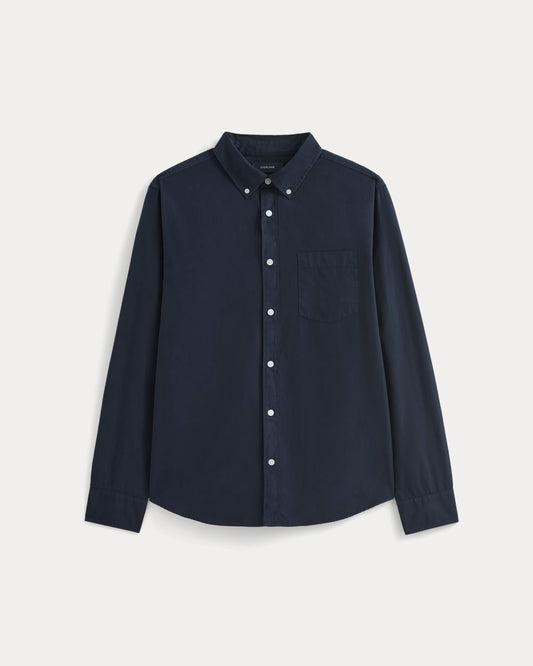 Washed Poplin Shirt | Navy
