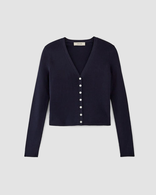 The Viscose Knit Cardigan | Navy