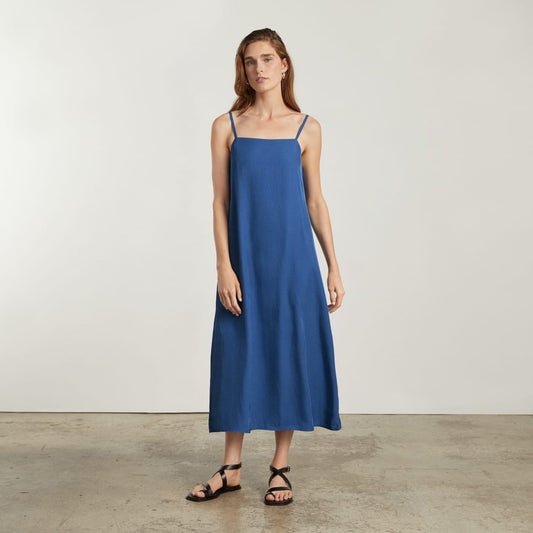 The Japanese GoWeave® Slip Dress | Deep Blue