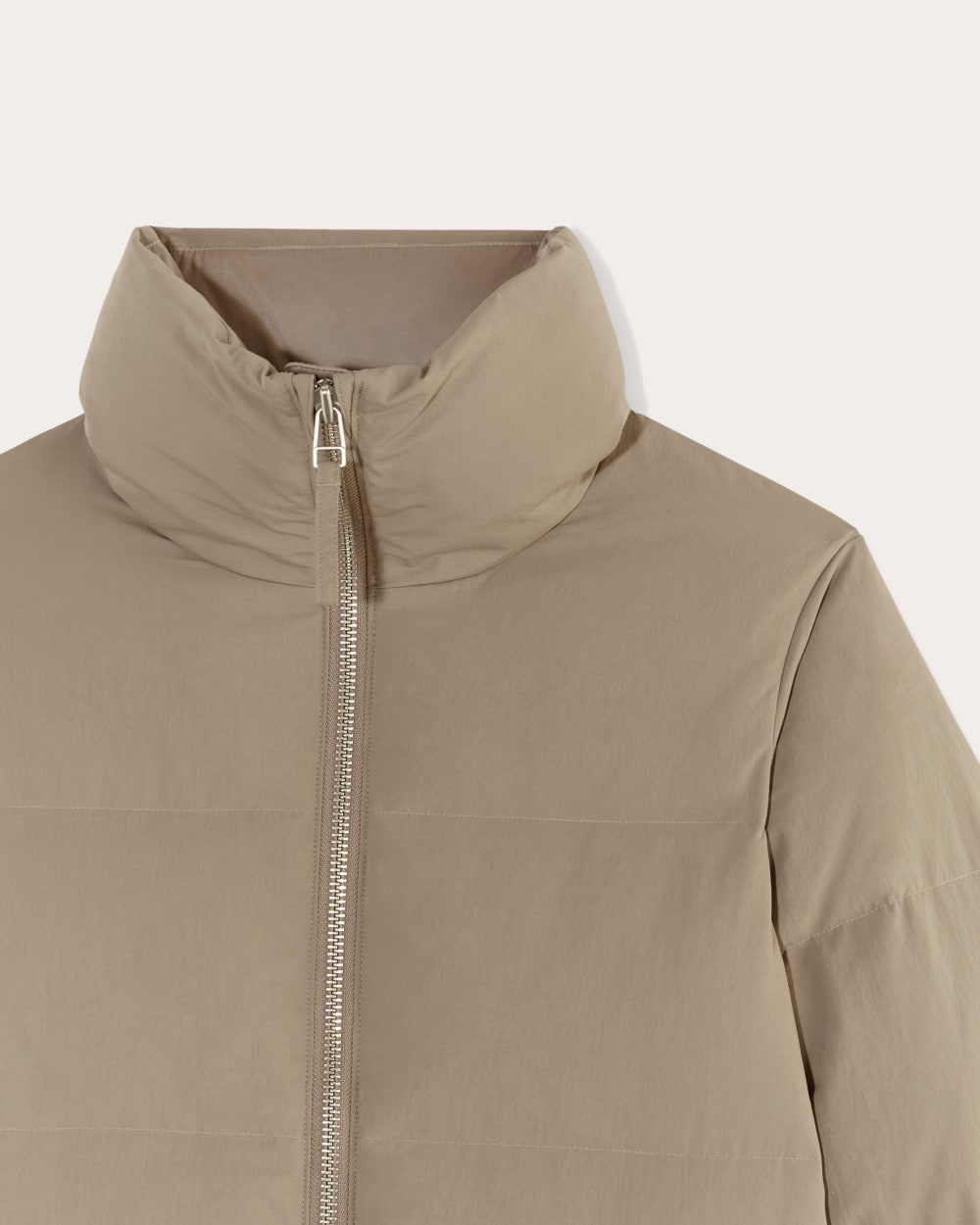 The Puffer Bomber | Taupe Grey