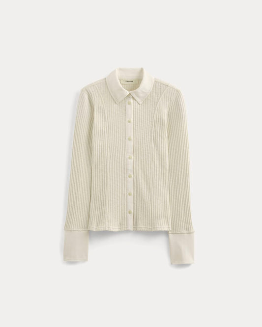 Cozy Rib Button-Up | Bone
