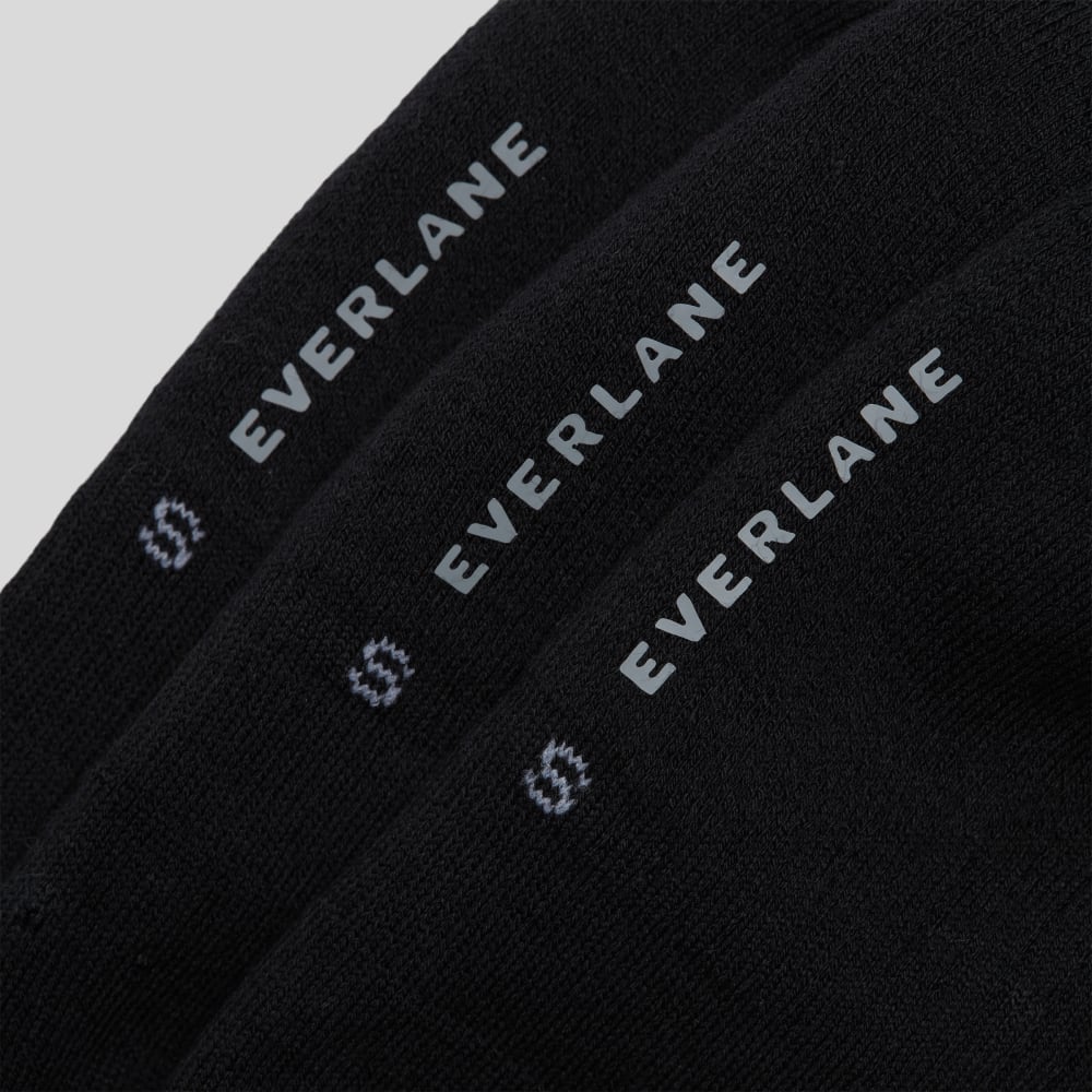 The Organic Cotton No-Show Sock 3-Pack | Black