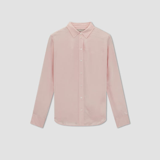 The Satin Relaxed Shirt | Petal Pink