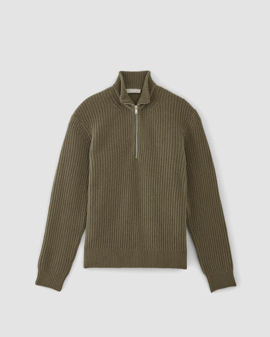 The Felted Merino Half-Zip Sweater | Kalamata