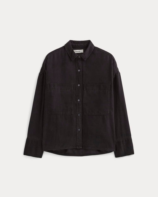 The Boxy Overshirt in Buttersoft | Black