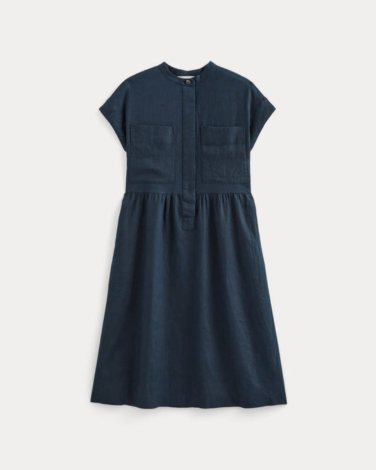 The Craft Dress in Linen | Navy