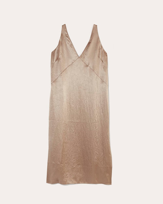 The Satin Slip Dress | Champagne