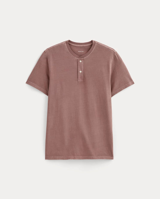 The Essential Organic Garment-Dyed Henley | Brown Garment Dye