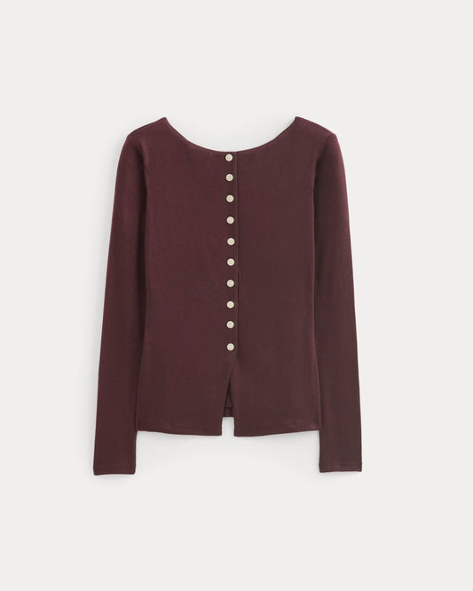 Button-Up Top in Butterluxe | Deep Plum