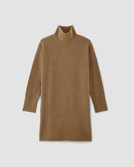 The Cozy Stretch Turtleneck Dress | Heathered Toasted Coconut