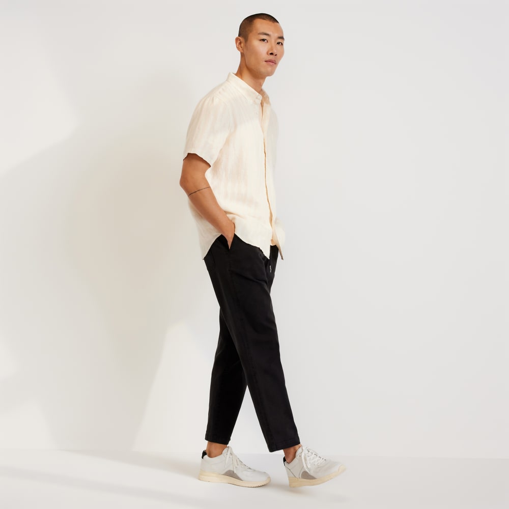 The Classic Short-Sleeve Shirt in Linen | Brazilian Sand / Canvas Tan