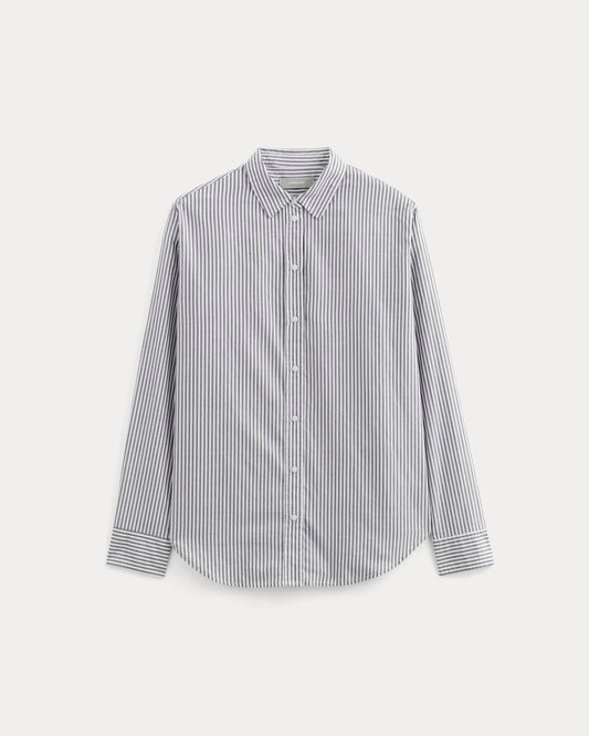 The Must-Have Shirt in Silky Cotton | Grey / White