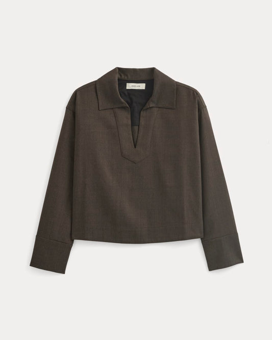 Overshirt in Tailor Twill | Heathered Fudge