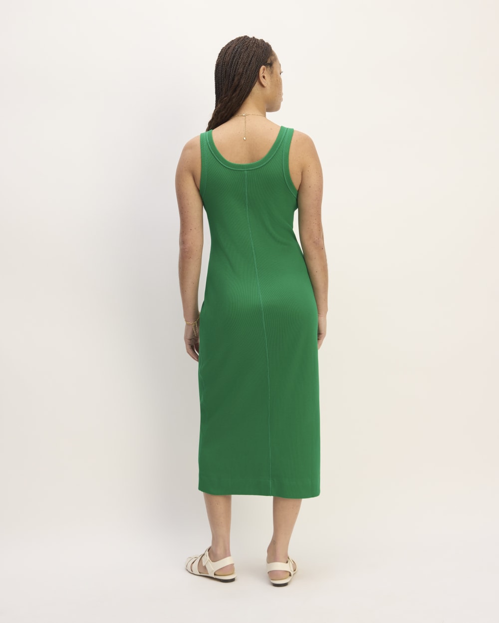 The ’90s Rib Dress | Grass Green