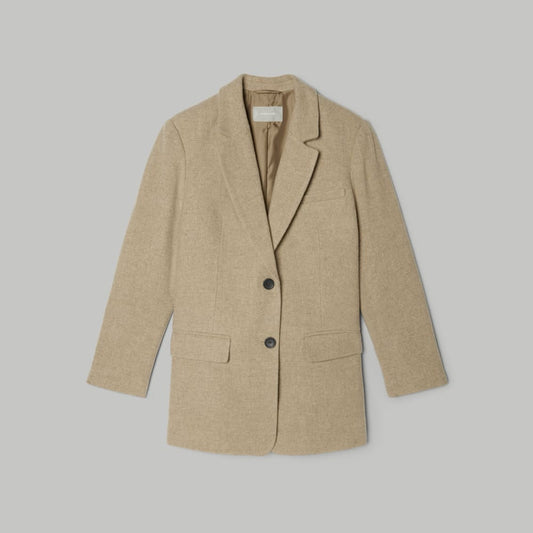 The Oversized Blazer in Wool | Toasted Tan
