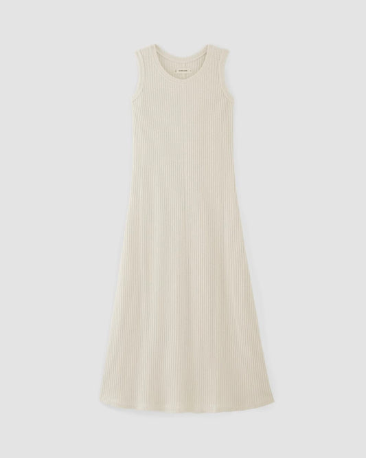 The Rib-Knit A-Line Tank Dress | Bone