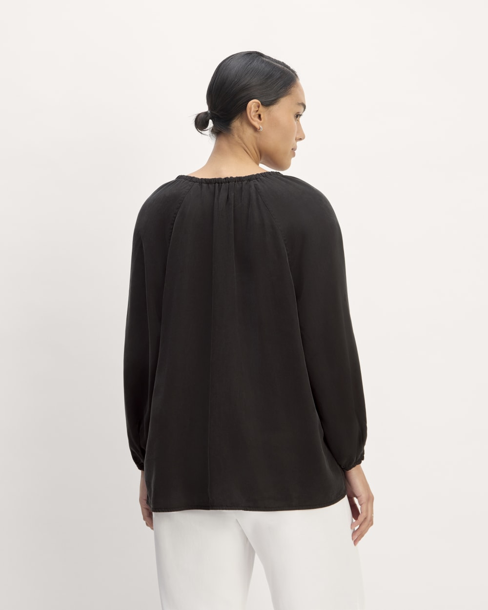 The Gathered Shirt in Butterlite | Black