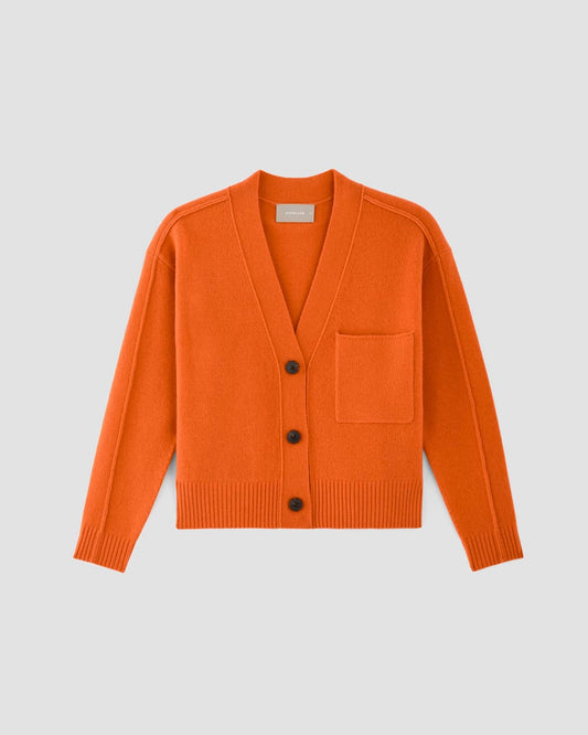 The Good Merino Wool Cardigan | Orange