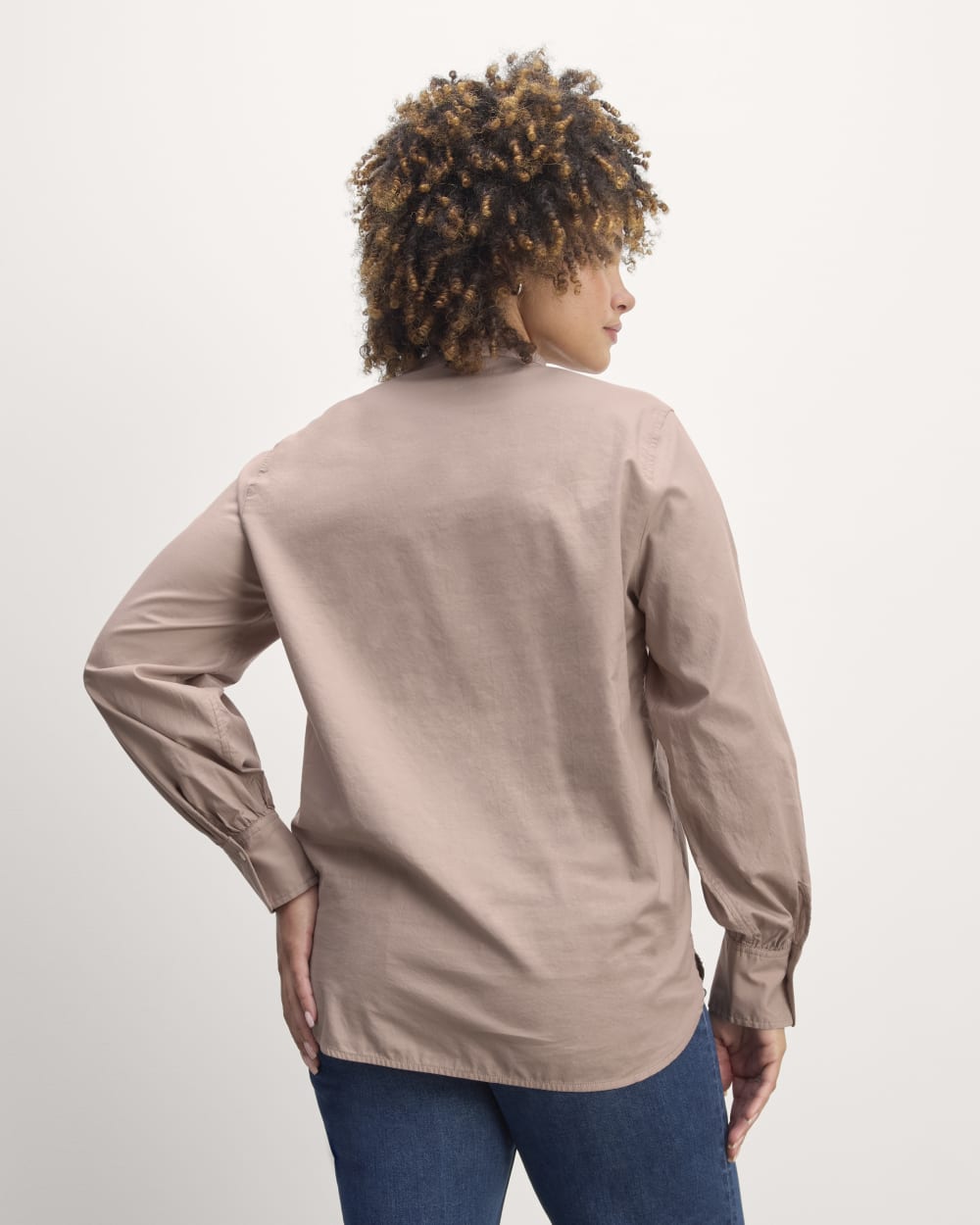 The Henley Shirt in Silky Cotton | Dusty Rose