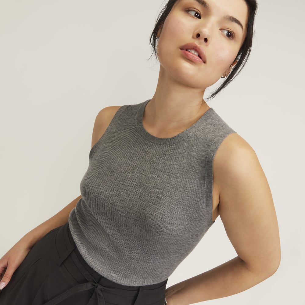 The Tank in Ultrasoft Merino | Heather Mid Grey