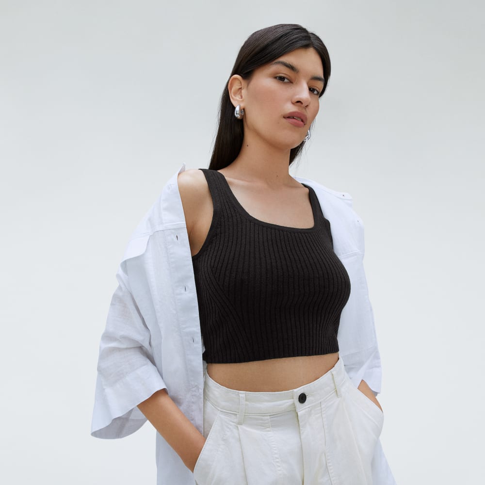 The Cotton-Merino Cami | Black