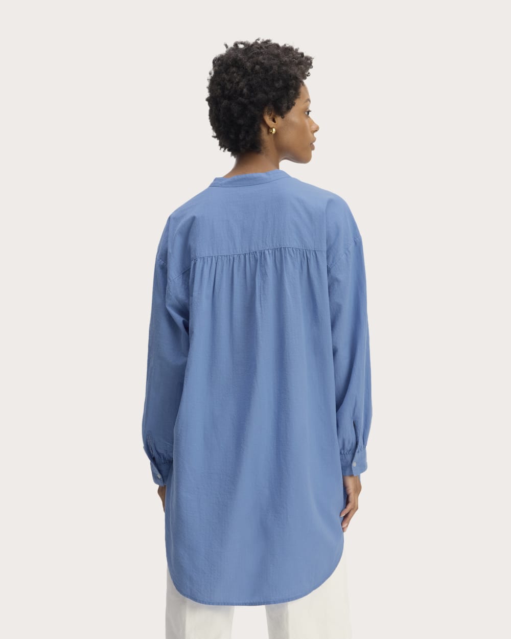 The Gauze Oversized Shirt | Blue Opal
