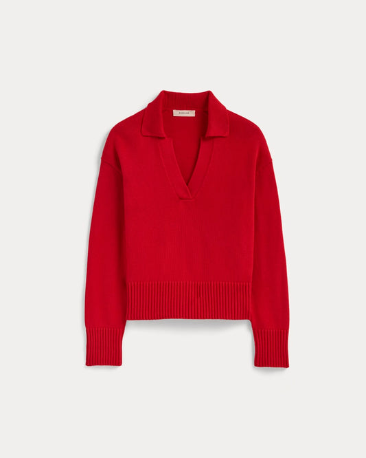 The Boxy Polo in Everyday Cotton | Classic Red