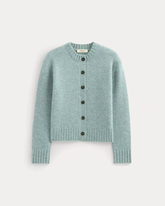 The Crew Cardigan in Alpaca | Heather Gray Mist