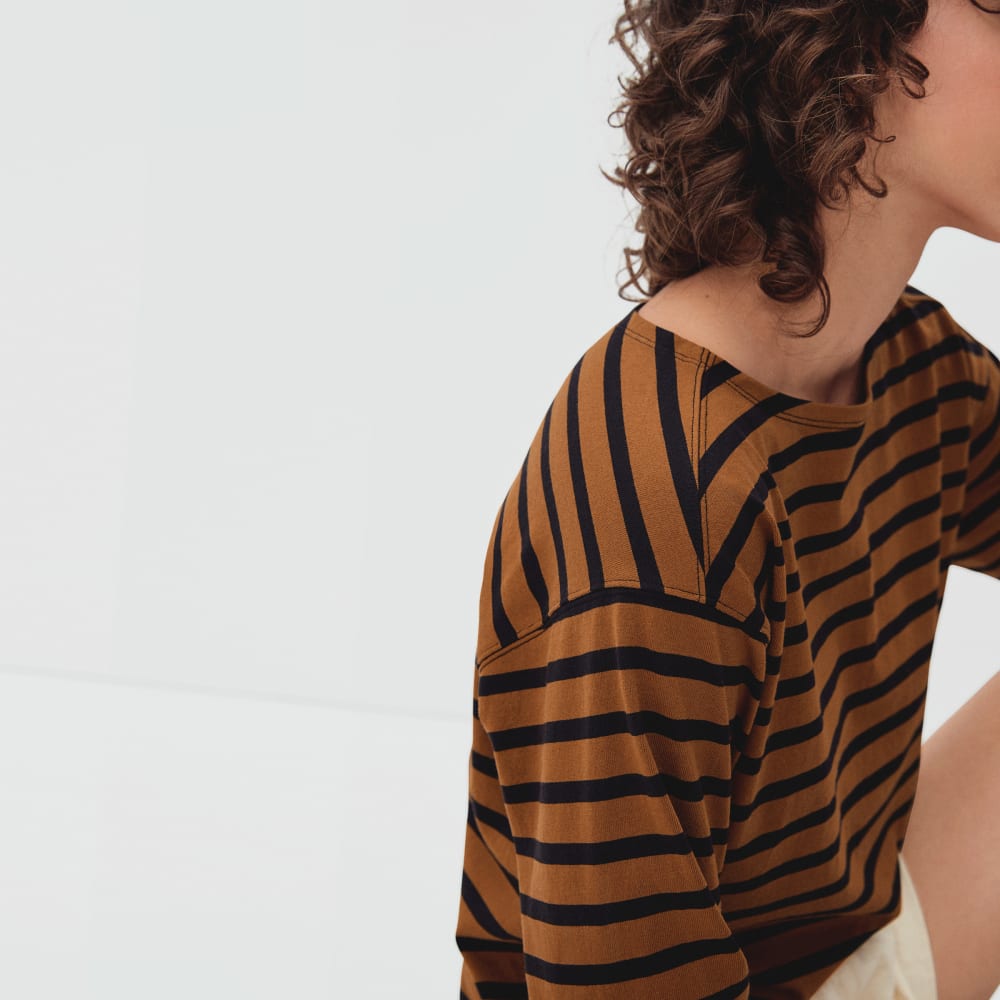 The Mariner Tee | Toasted Almond / Black