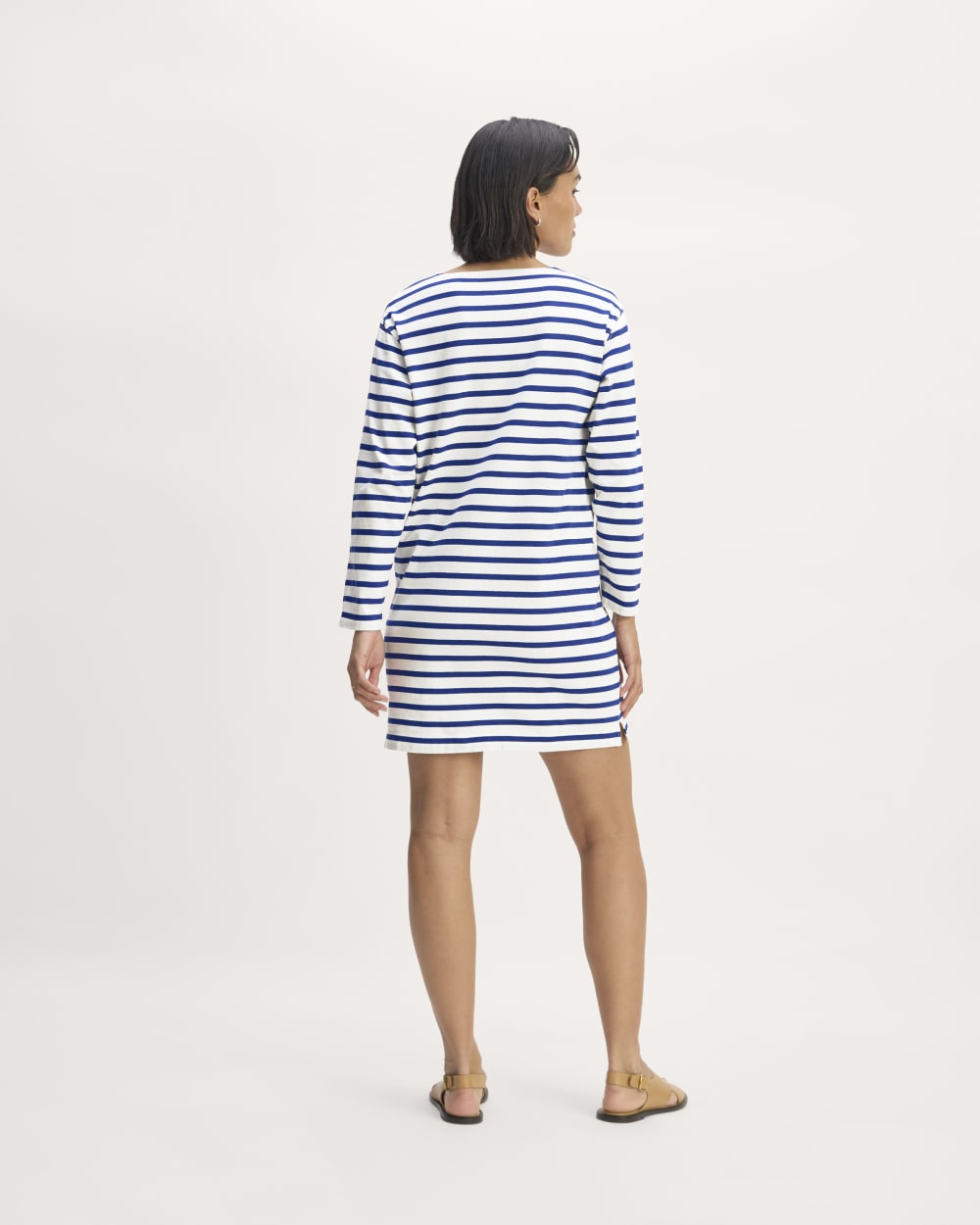 The Mariner Dress | Bone / Mazarine Blue