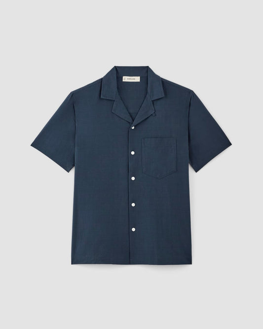 The Seersucker Short-Sleeve Shirt | Deep Blue