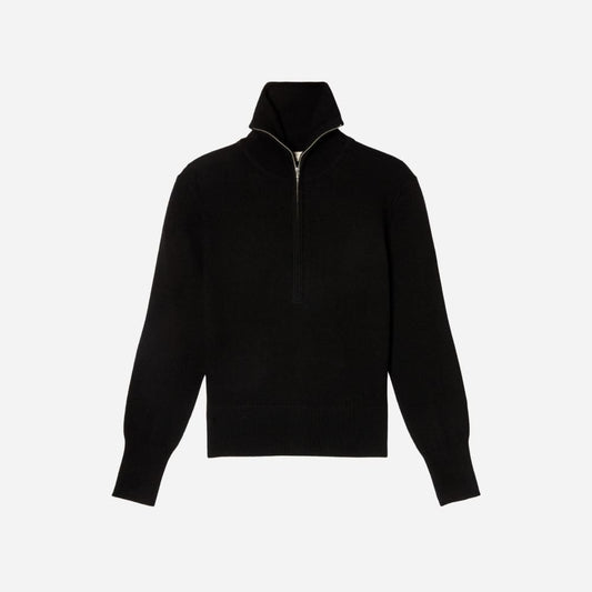 The Luxe Merino Half-Zip Sweater | Black