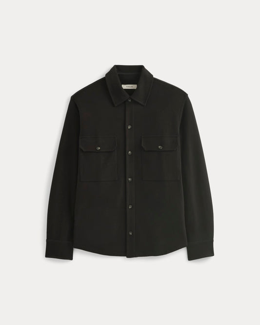 Relaxed Knit Utility Shirt | Black
