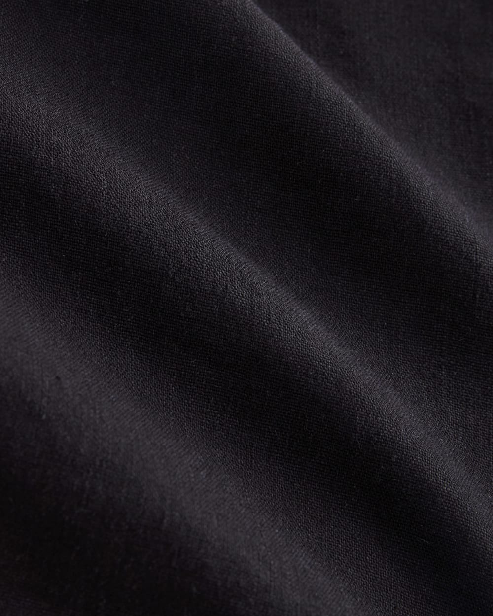 The Seamed Top in Stretch Linen | Black