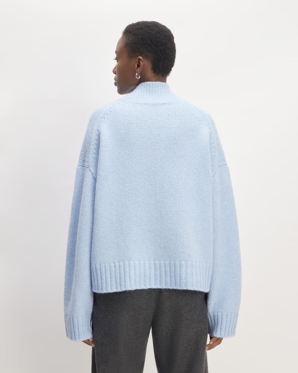 The Cloud Oversized Turtleneck | Chambray Blue