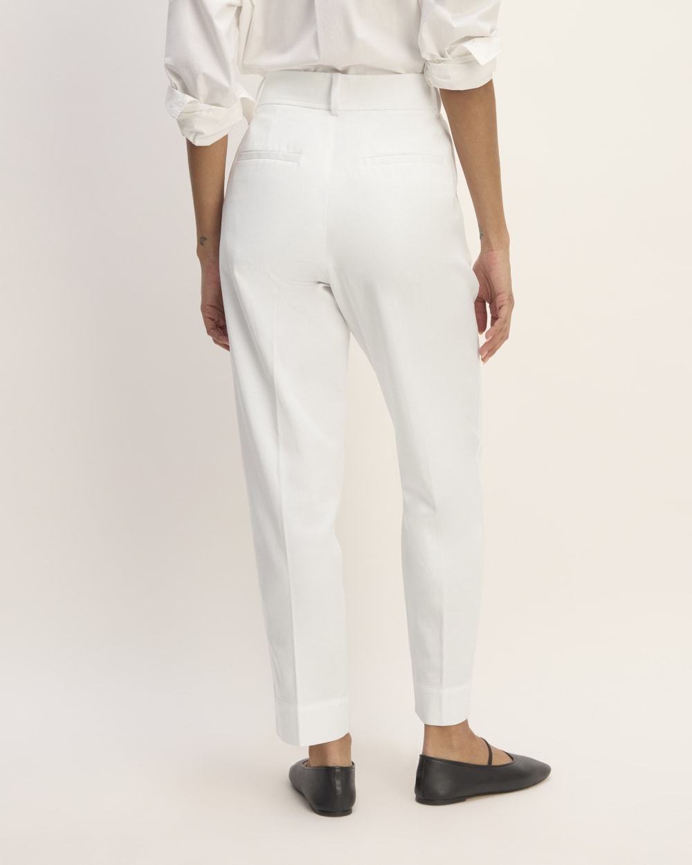 The Draper Tapered Pant in Buttersmooth | White