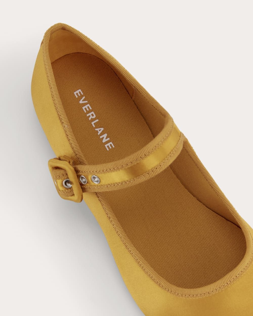 The Day Buckle Mary Jane | Golden Yellow Satin