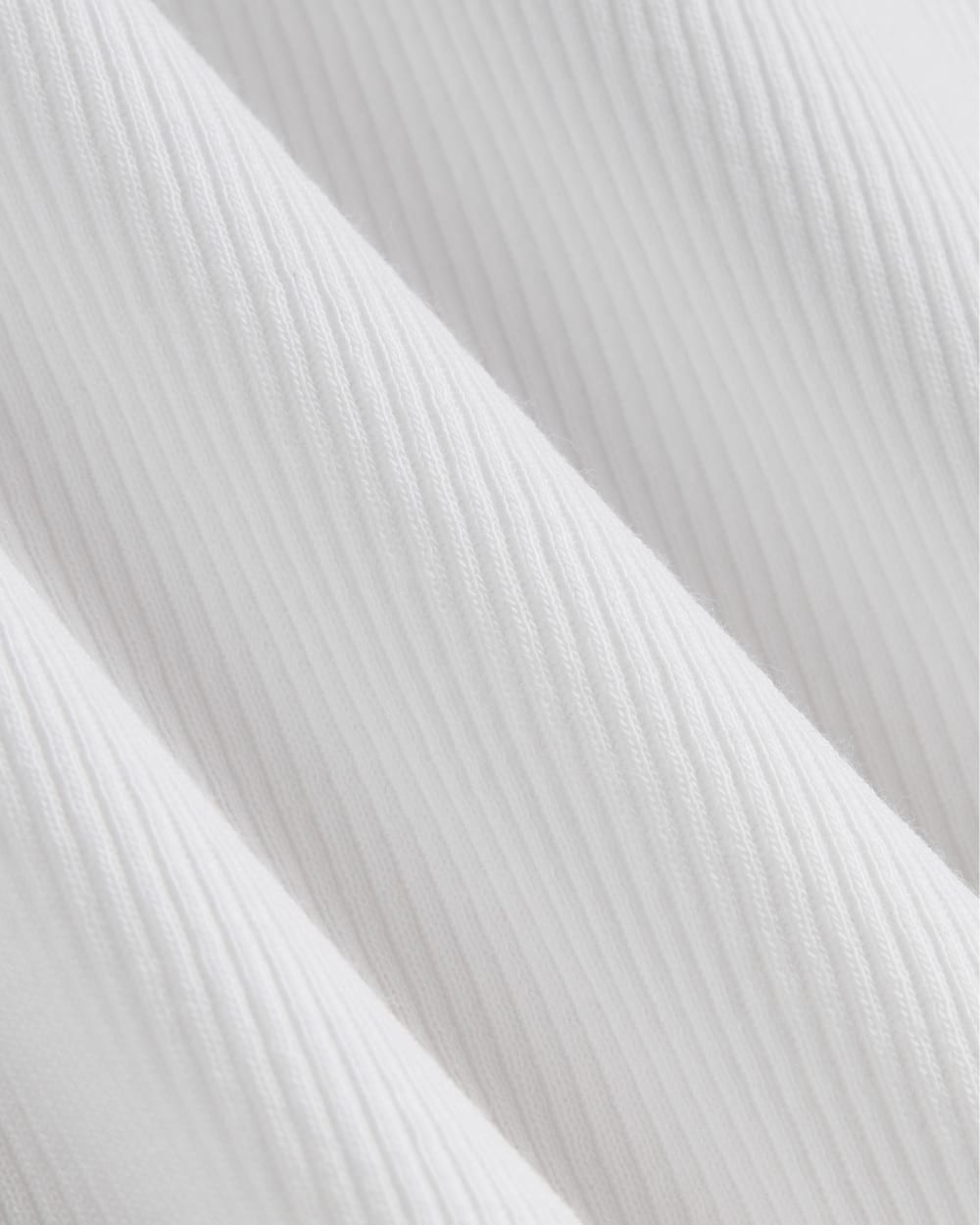 The Luxe Rib Funnel-Neck Tank | White