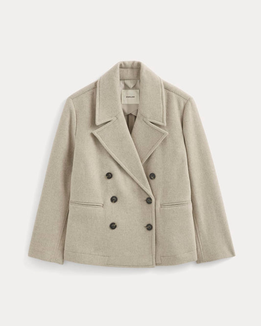 ReWool Short Peacoat | Heather Wheat