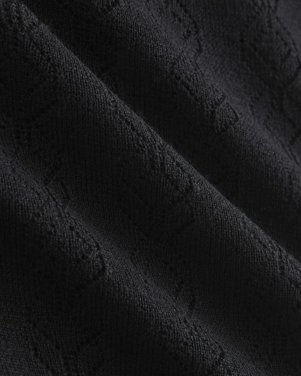 The Pointelle Racerback Tank in Ultrafine Merino | Black