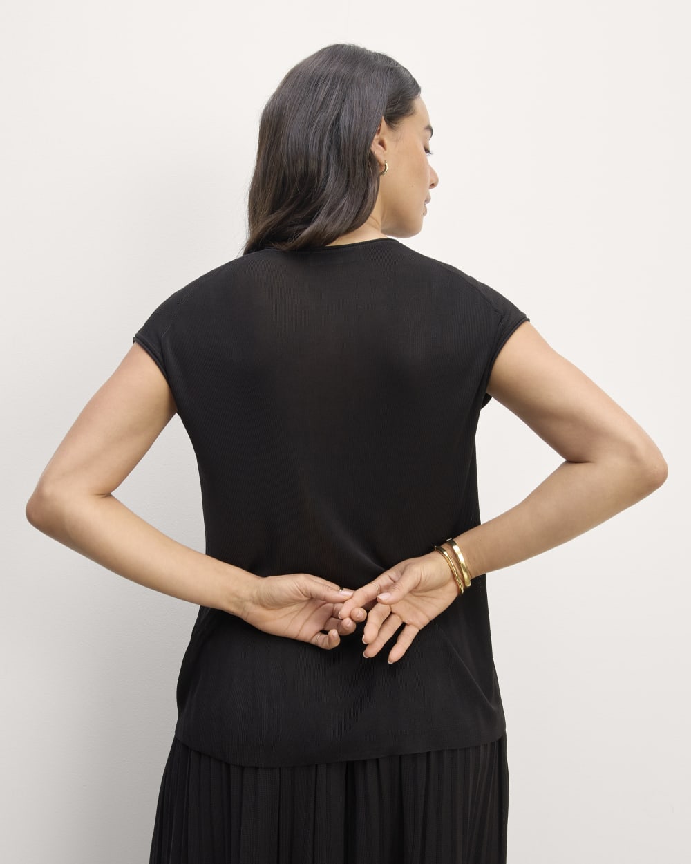 The Oversized Knit Top | Black