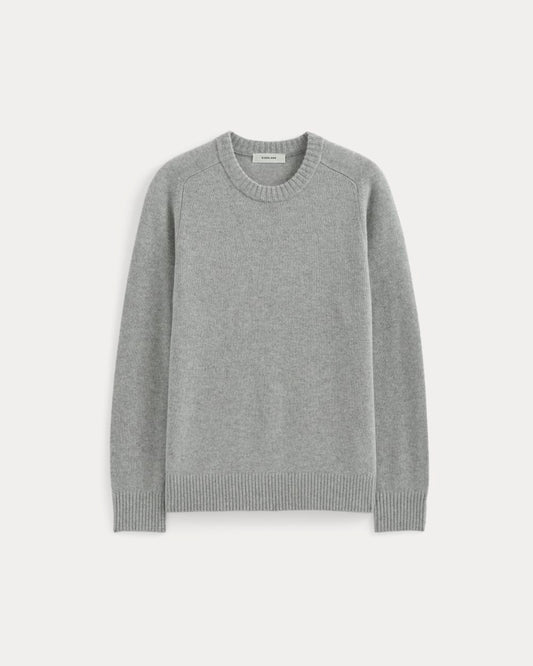 Midweight Cashmere Crew | Heathered Grey