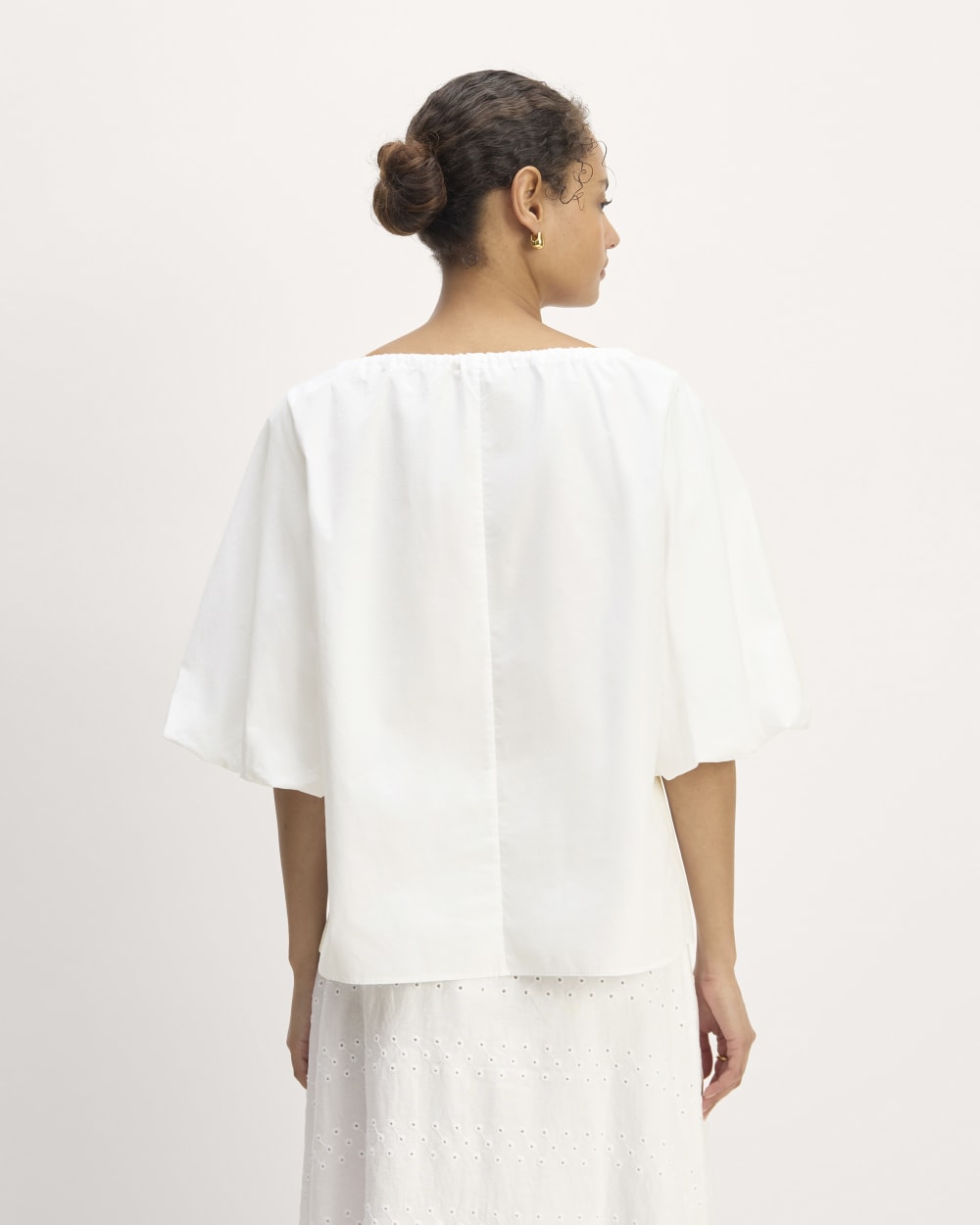 The Supima® Puff-Sleeve Top | White