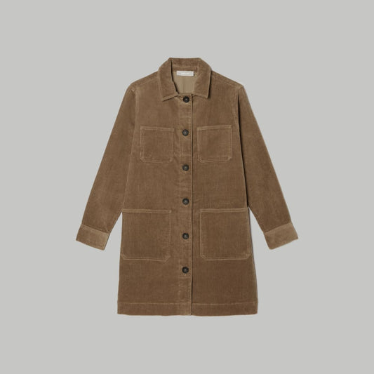 The Corduroy Long Shirt Jacket | Toasted Coconut